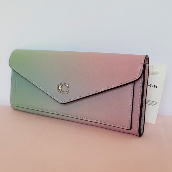 COACH Wyn Ombré Soft Smooth Leather Wallet- Pale Pistachio Multi ⭐🎈 - Picture 2 of 16